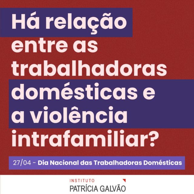 Neste Dia Nacional das Trabalhadoras Domésticas (27/04) é imprescindível rememorar as reivindicações históricas de uma classe profundamente apartada de seus direitos, devido a uma cultura nacional escravocrata e racista e à ausência de políticas públicas destinadas à categoria. Além da violação de diversos direitos trabalhistas, as mulheres que prestam serviços em casa estão também mais vulneráveis ao risco de sofrer violência doméstica durante o trabalho.

A precarização do trabalho de todas as mulheres deve ser enfrentada. Por mais direitos às mulheres trabalhadoras domésticas.

Acompanhe nosso monitoramento de mídia. Acesse a Agência Patrícia Galvão. Link na bio.

#InstitutoPatriciaGalvao #DiaNacionaldasTrabalhadorasDomésticas #violenciadomestica #racismo #mulherestrabalhoras #CLT #PECdasdomesticas #DireitosdasMulheres #LeiMariadaPenha #violenciamoral #violenciasexual #violênciasexual