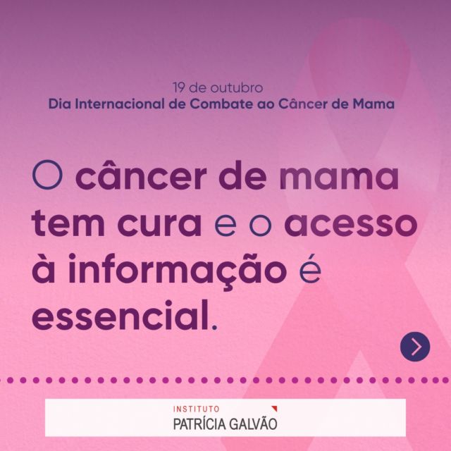 O câncer de mama é a primeira causa de morte por câncer em mulheres no Brasil, segundo dados do Instituto Nacional de Câncer (INCA). De acordo com diretrizes da Organização Mundial da Saúde (OMS), é recomendável que mulheres com 40 anos ou mais, na ausência de sintomas ou indícios da doença, procurem atendimento anual em ambulatórios, centros de saúde ou postos médicos para a realização do exame clínico das mamas. Além disso, toda mulher com idade entre 50 e 69 anos deve agendar, no mínimo, uma mamografia a cada dois anos.

Neste 19 de outubro, data que marca o Dia Internacional de Combate ao Câncer de Mama, lembramos que a luta pela redução dos casos de câncer de mama vai além das práticas médicas e envolve a disseminação de informações relevantes e confiáveis que promovam a desmistificação de crenças ultrapassadas que ainda persistem em determinados grupos, especialmente entre as mulheres negras e mais vulneráveis. 

#InstitutoPatríciaGalvão #DiaInternacionaldeCombateaoCâncerdeMama #OutubroRosa #PelaVidadasMulheres