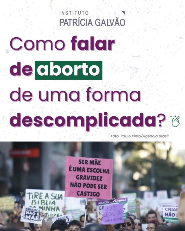 Neste dia 28 de setembro, é celebrado o Dia de Luta pela Descriminalização do Aborto na América Latina e Caribe, data que, desde 1990, marca a luta de todas as pessoas que gestam por liberdade e autonomia. 

Hoje, mais do que nunca, é preciso falar sobre o aborto sem tabu e de um jeito menos complicado, a fim de que informações confiáveis cheguem a um número cada vez maior de pessoas. Por isso, o Instituto Patrícia Galvão listou uma série de informações básicas para você espalhar por aí. Passe pro lado e saiba mais! 🌿✊🏾

#InstitutoPatríciaGalvão #DireitosSexuaisEReprodutivos #AbortoSeguro #AbortoLegal #AbortoPrevistoPorLei #DesciminalizaçãoDoAborto #LegalizaçãoDoAborto #AbortoParaNãoMorrer #28S #NemPresaNemMorta