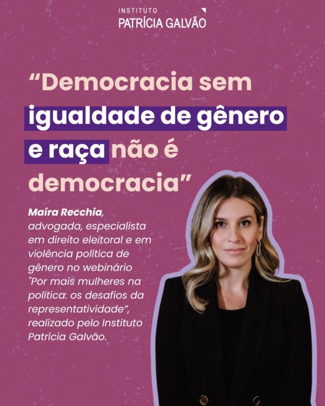 No Brasil e no mundo, mulheres enfrentam ameaças, assédios e ataques apenas por serem mulheres e por exercerem seus direitos políticos. Essa luta vai além do direito de votar e se candidatar, é uma batalha constante por igualdade de representação e respeito. E as redes sociais, infelizmente, podem amplificar ainda mais os riscos e o cenário de violência.

Por isso, é fundamental que as mulheres estejam atentas aos mecanismos de proteção nessas plataformas e que o debate sobre segurança digital ocupe um lugar central na luta por uma democracia mais representativa. 

Seguimos junt@s na luta contra a violência política de gênero e as desigualdades enfrentadas pelas mulheres em espaços de poder!

Quer ter acesso aos dados da pesquisa “Por Mais Mulheres na Política”, realizada pelo Instituto Patrícia Galvão e Ipec, com apoio do Ministério das Mulheres? Acesse agenciapatriciagalvao.org.br. Link na bio! 

#InstitutoPatríciaGalvão #ViolênciaPolíticaDeGênero #PorMaisMulheresNaPolítica #ParticipaçãoFeminina #MulheresNoParlamento #CandidaturasFemininas #Democraria #MinistérioDasMulheres