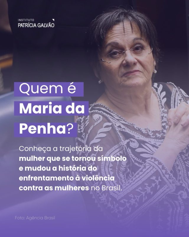 Há mais de 40 anos, Maria da Penha sobreviveu a duas tentativas de feminicídio. Mas sua história não terminou ali!

A longa luta por justiça transformou um caso de violência doméstica em um marco para a defesa dos direitos das mulheres no Brasil. Da condenação internacional do Estado brasileiro à criação da Lei Maria da Penha, sua trajetória ajudou a mudar a forma como o país enfrenta a violência de gênero.

Neste carrossel, reunimos os principais momentos dessa história, mostrando por que Maria da Penha se tornou um símbolo da luta por justiça e por uma vida livre de violência.

Deslize para conhecer seu legado e entender por que essa história continua tão atual.

Nos próximos dias, vamos relembrar a trajetória e os 20 anos da Lei Maria da Penha e preparar o caminho para outras novidades que estão por vir no Instituto Patrícia Galvão. Acompanhem! 📲

#InstitutoPatríciaGalvão #MariaDaPenha #LeiMariaDaPenha #ViolênciaDoméstica #DireitosHumanos