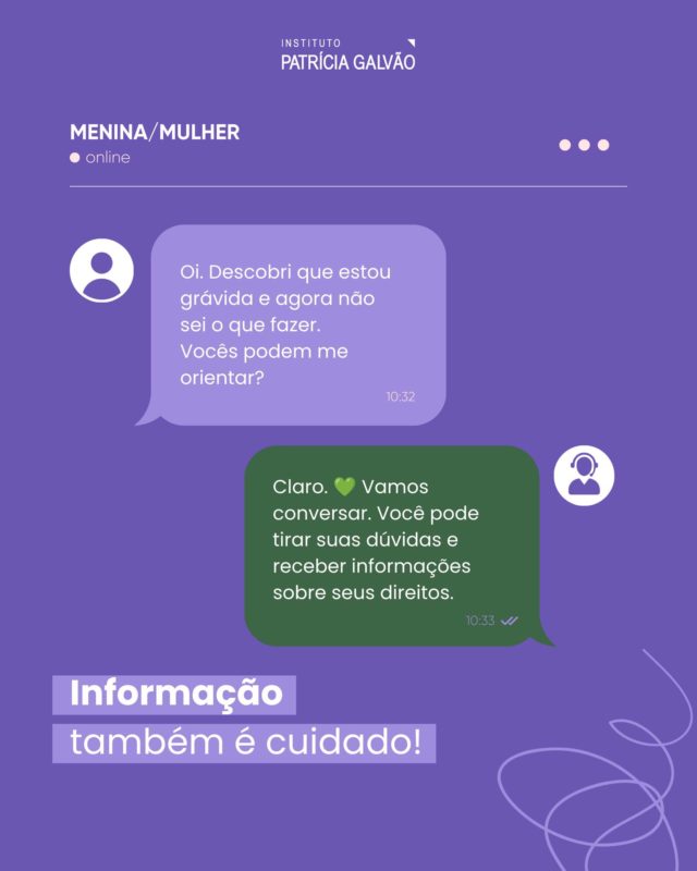 Diante de uma gravidez e da possibilidade de uma interrupção prevista em lei, é comum surgirem dúvidas, medo e insegurança. E é justamente nesse momento que informação correta, orientação e acolhimento fazem a diferença.

E para ajudar a encontrar informações confiáveis sobre aborto legal no Brasil, segue algumas iniciativas que trabalham com o tema:

🔎 Mapa Aborto Legal — mapaabortolegal.org
🔎 Aborto no Brasil — @revistaazmina
🔎 Católicas pelo Direito de Decidir — @ascatolicas
🔎 Coletivo de Enfermagem, Parteiras e Obstetrizes pelo Direito de Decidir — @cepodd
🔎 Coletivo Feminista Sexualidade e Saúde — @coletivo_feminista
🔎 Instituto Patrícia Galvão — @ipatriciagalvao
🔎Rede de Pesquisadoras e Pesquisadores sobre Aborto pelo Direito de Decidir — @repad.br
🔎 Campanha Nem Presa Nem Morta — @nempresanemmorta

Salve este post e compartilhe com quem pode precisar dessas informações. 💚​

#InstitutoPatríciaGalvão #AbortoLegal #DireitosSexuaiseReprodutivos #DireitosHumanos #PelaVidadasMulheres